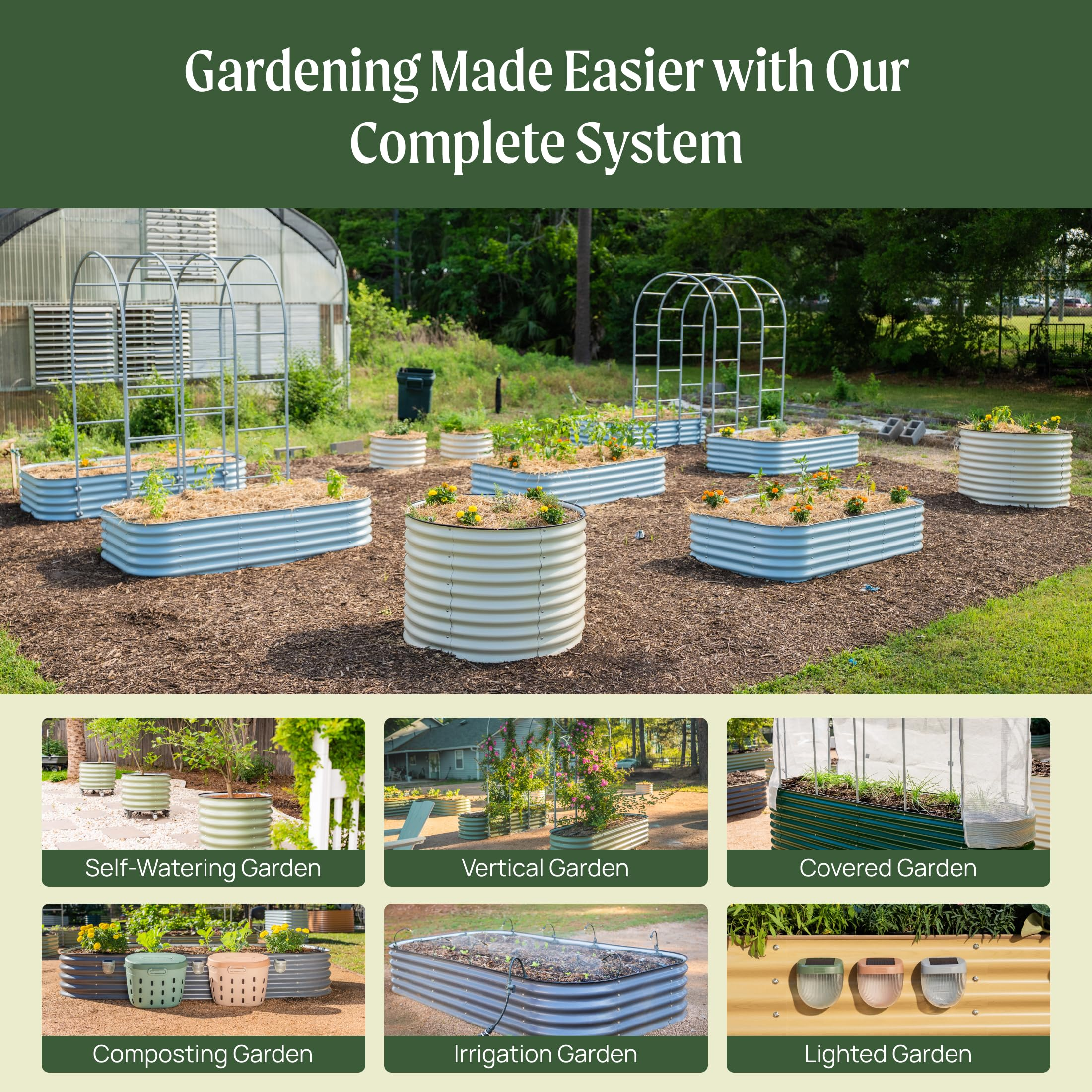 🍅Limited-time Summer Special Offer🍆2-Pack 12" Tall 4x2 ft Metal Raised Garden Beds – Oval Planter Box for Vegetables & Flowers