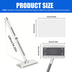 Disposable Mop, Hands-Free Floor Mop with Clamp, Dry Wet Use Dust Mop for Hardwood & Tile