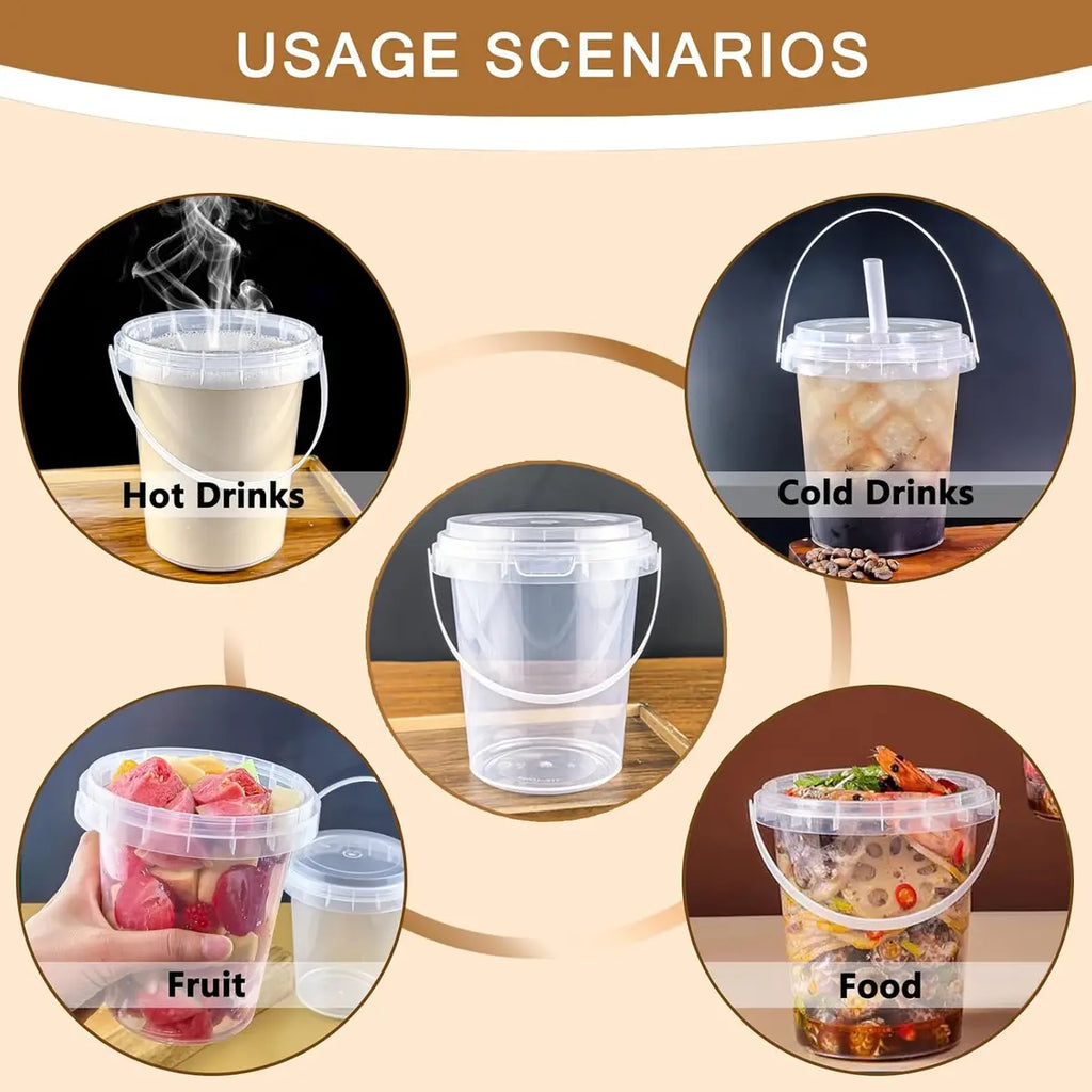 Clear Plastic Cups with Lids & Straws – Sturdy, Reusable & Leak-Proof