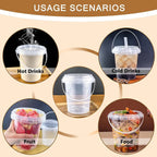 Clear Plastic Cups with Lids & Straws – Sturdy, Reusable & Leak-Proof