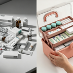 Multi-Tier First Aid Organizer – 180° Open, Child-Safe Lock 🏥📦