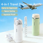 4-in-1 Travel Dispenser Bottle – Leak-Proof Silicone, Compact Toiletry Organizer