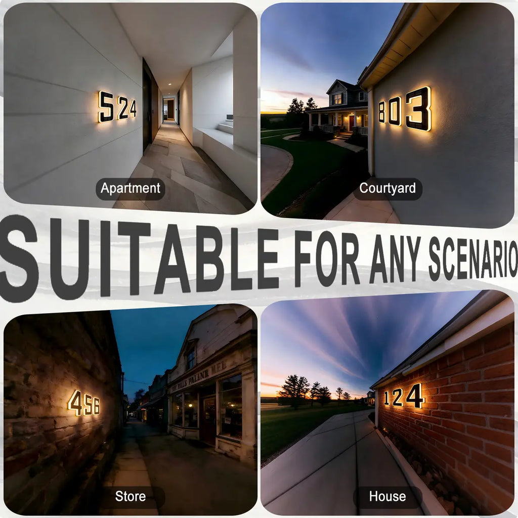 6.7" Solar‑Powered LED House Numbers – Waterproof, Self‑Illuminating 🏡✨
