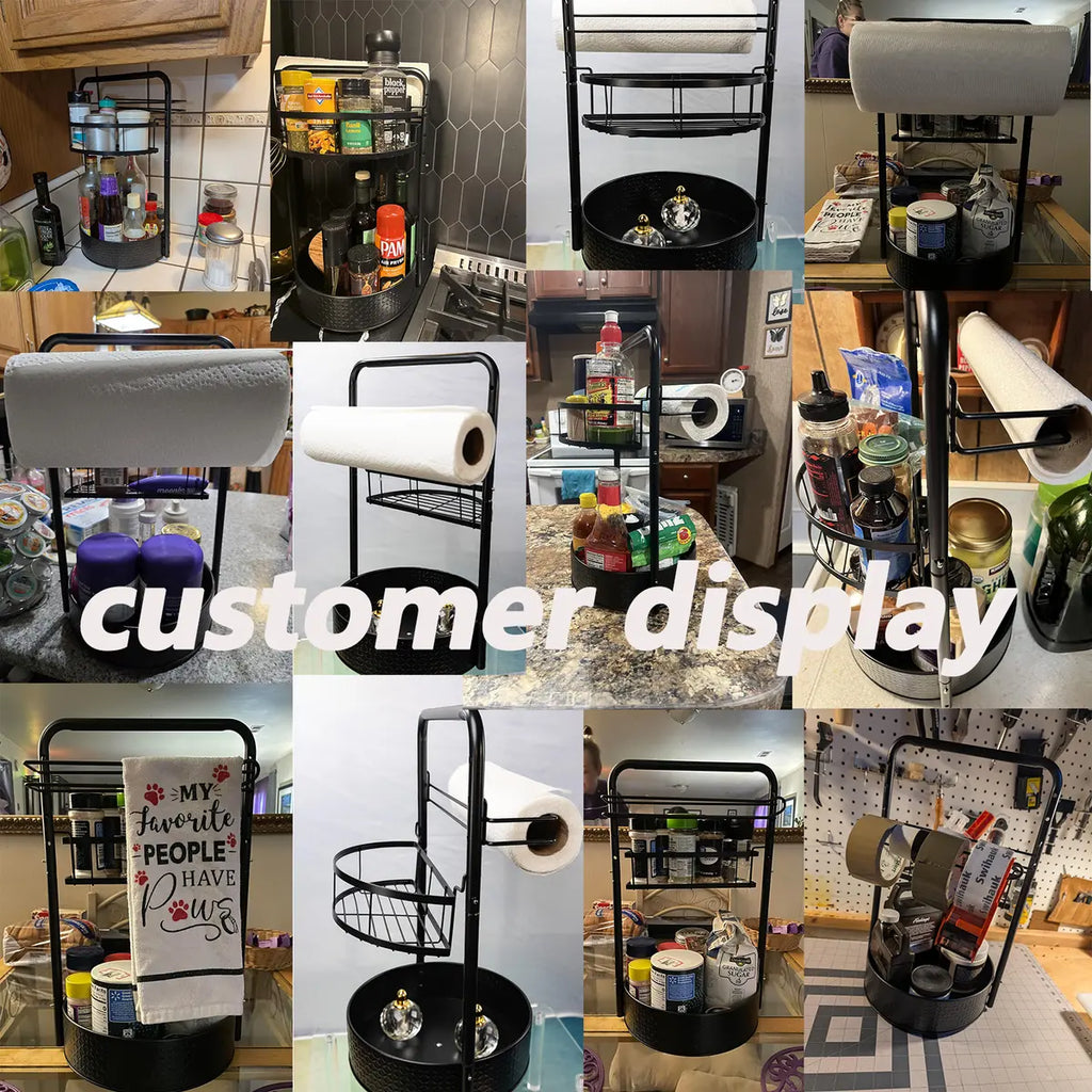 2‑Tier Lazy Susan Spice Organizer – 9.8″ Adjustable Metal Turntable 🧂🌀