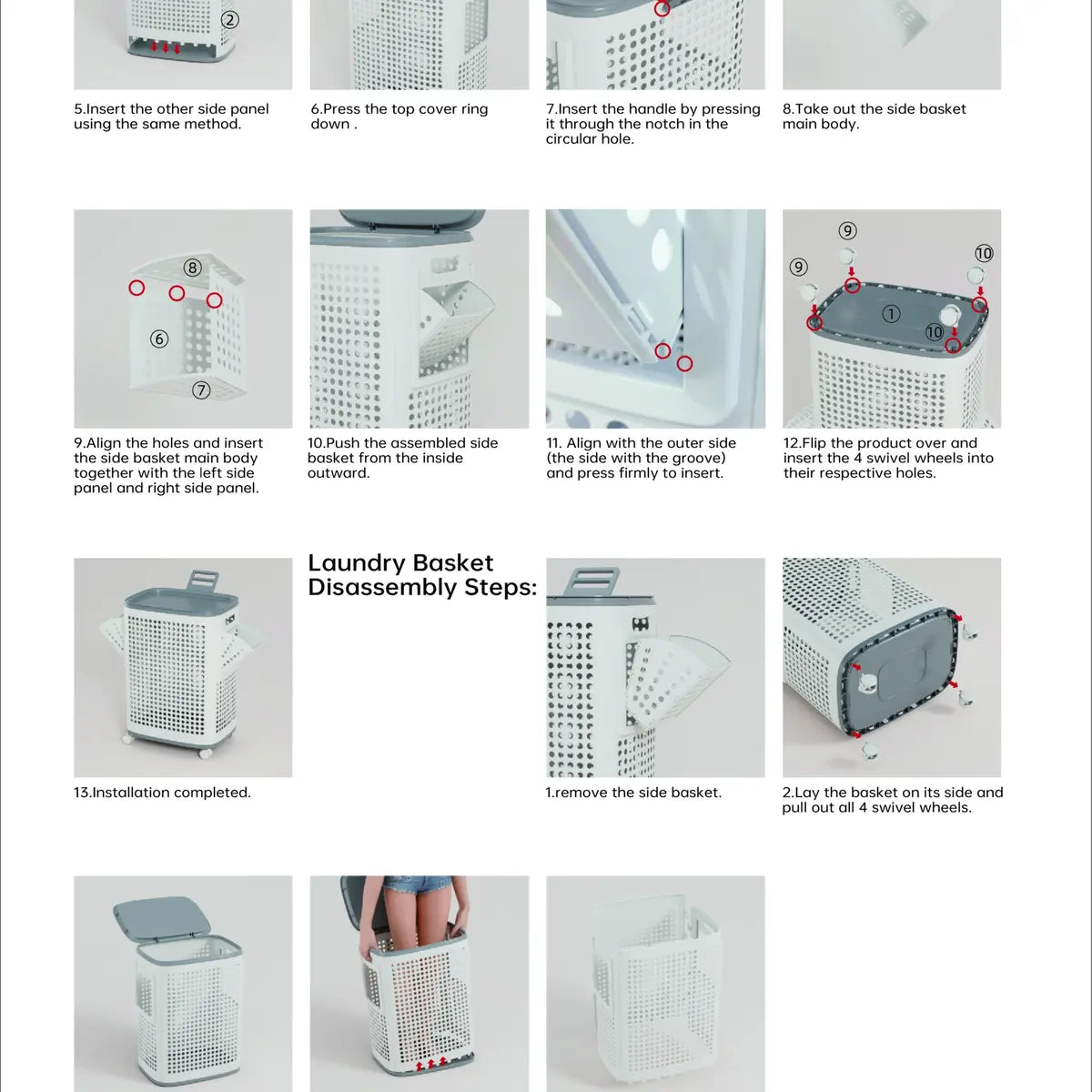 Laundry Basket with Wheels & Lid – Ventilated, Odor-Resistant, Portable Storage