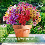 24&48Bundles UV Resistant Artificial Flowers – Vibrant Faux Florals for Indoor & Outdoor