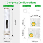 Handheld Vacuum Sealer with Visible Water Tank – 5X Food Freshness, Includes 30 Reusable Bags