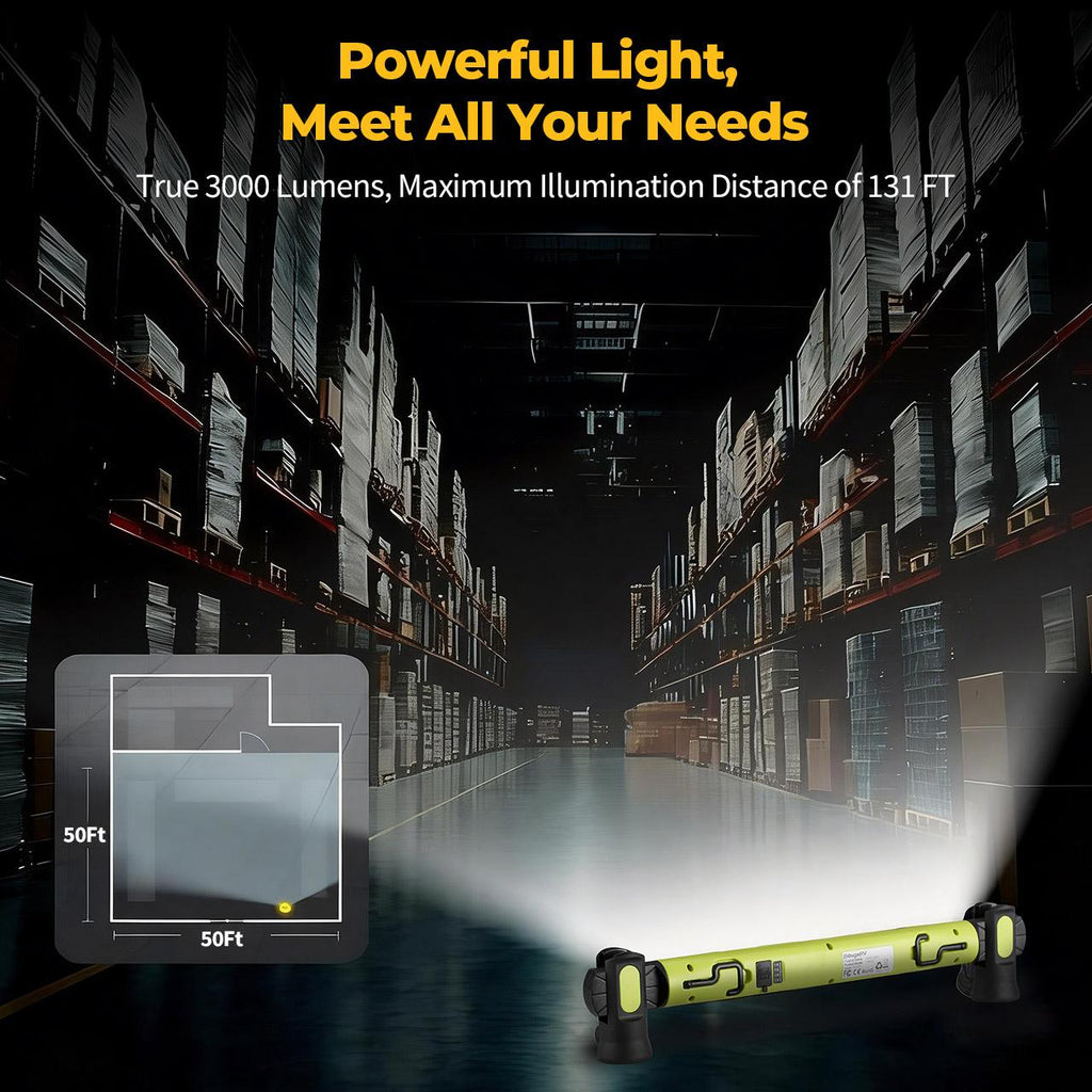 3000LM Under‑Hood Work Light Bar – Magnetic, Rechargeable, 5200mAh 🔧💡