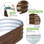 🍅Limited-time Summer Special Offer🍆2-Pack 12" Tall 4x2 ft Metal Raised Garden Beds – Oval Planter Box for Vegetables & Flowers