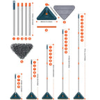 Adjustable Wall Mop with 360° Spinning Head – Long Handle Cleaning Tool