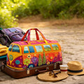 Unisex Boho Quilted Weekender Travel Bag, Lightweight & Comfortable, Hippie Design