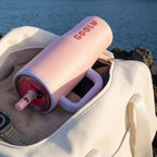 32/40oz Stainless Steel Insulated Cup | Anti-Slip Handle & Leakproof Design