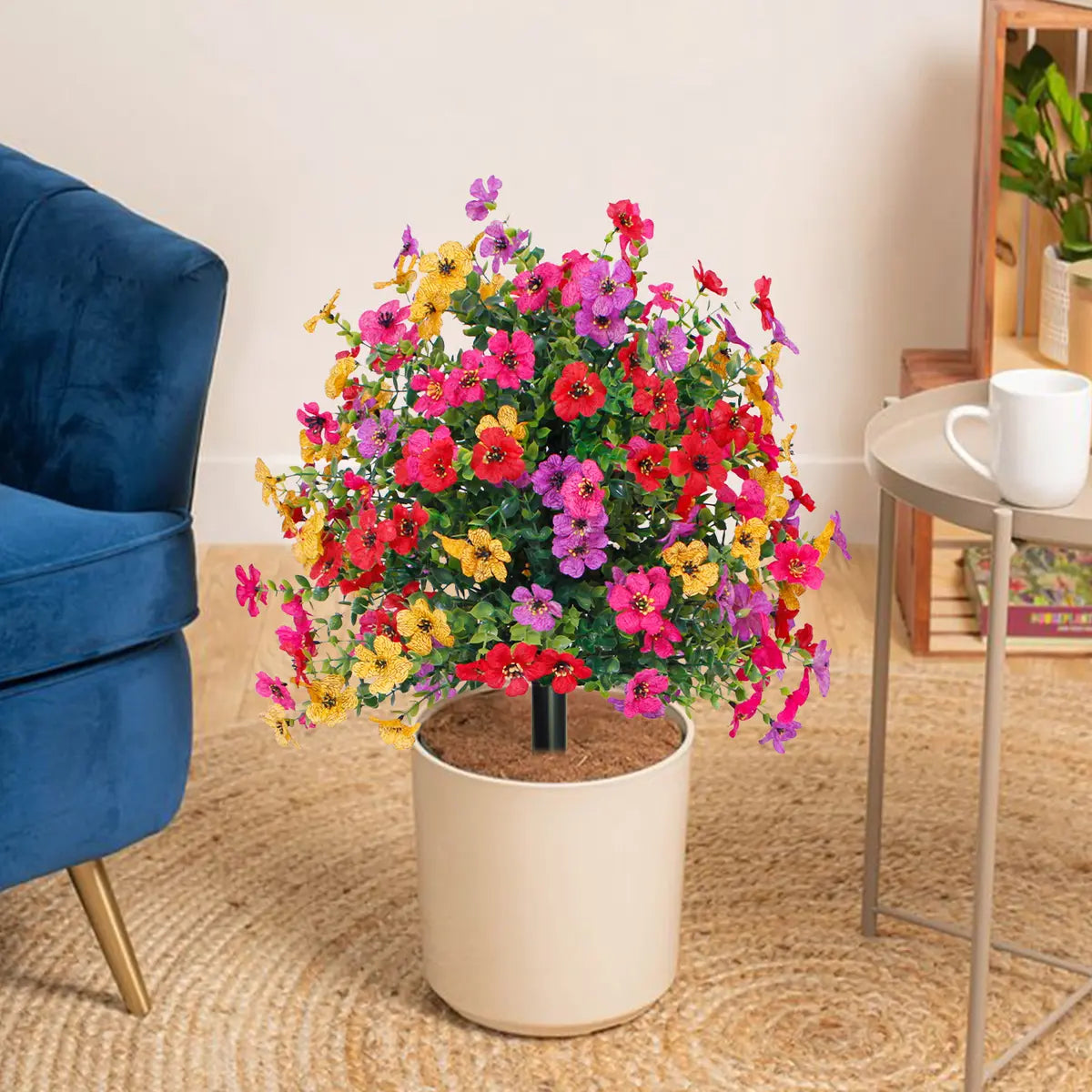 🌺Mother's day gift🌺🔥Artificial Violet Rose Bushes – UV-Resistant Outdoor Decor, No Watering Needed