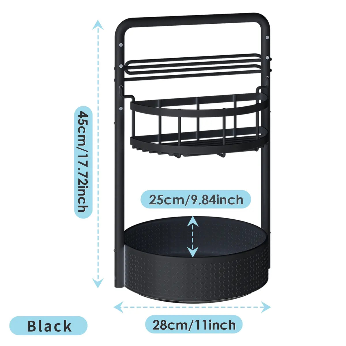 2‑Tier Lazy Susan Spice Organizer – 9.8″ Adjustable Metal Turntable 🧂🌀