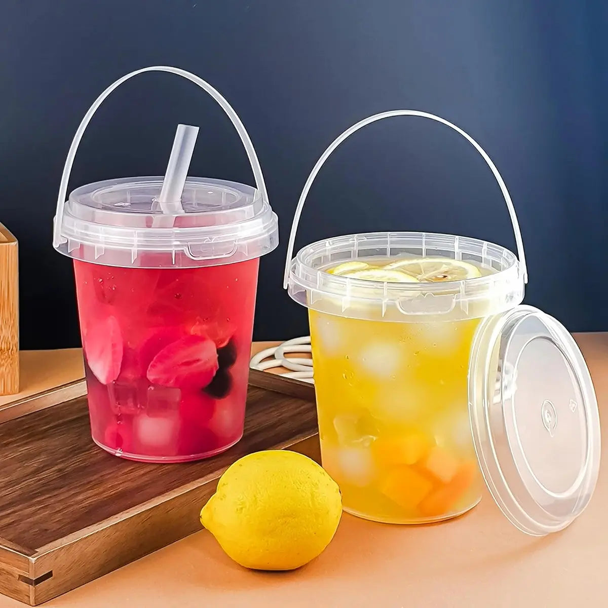 Clear Plastic Cups with Lids & Straws – Sturdy, Reusable & Leak-Proof