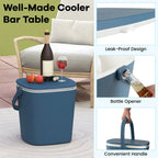 Rattan Bar Table with Ice Cooler – Adjustable Height, 3-in-1 Outdoor Cocktail Table