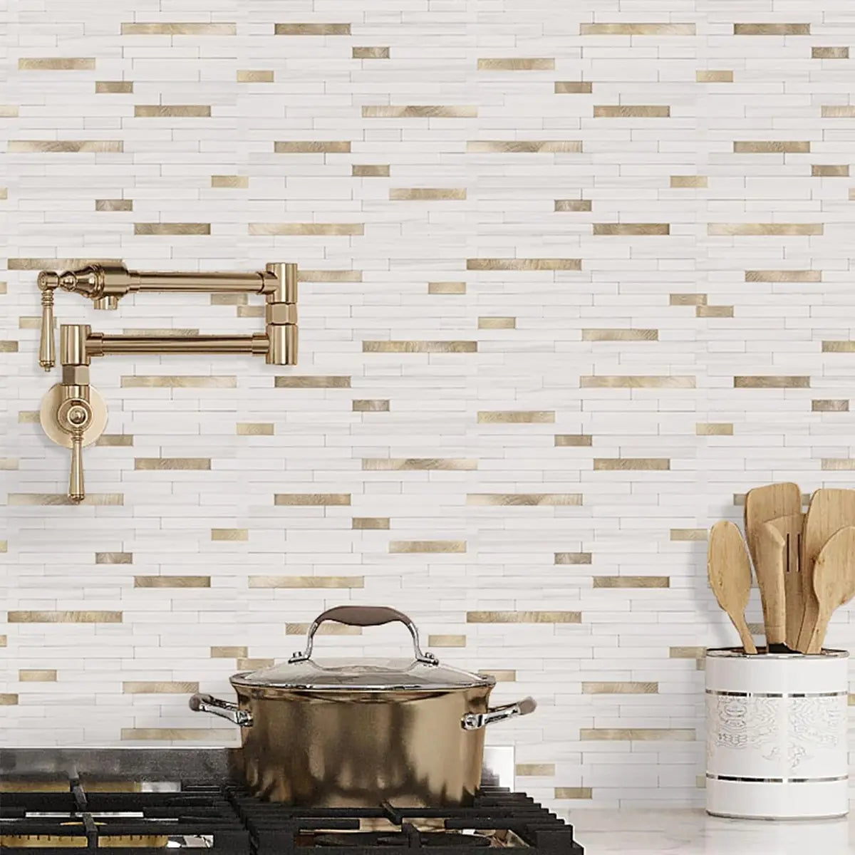 Peel &Stick Backsplash Tiles – Waterproof, 20‑Piece Kit 🧱✨