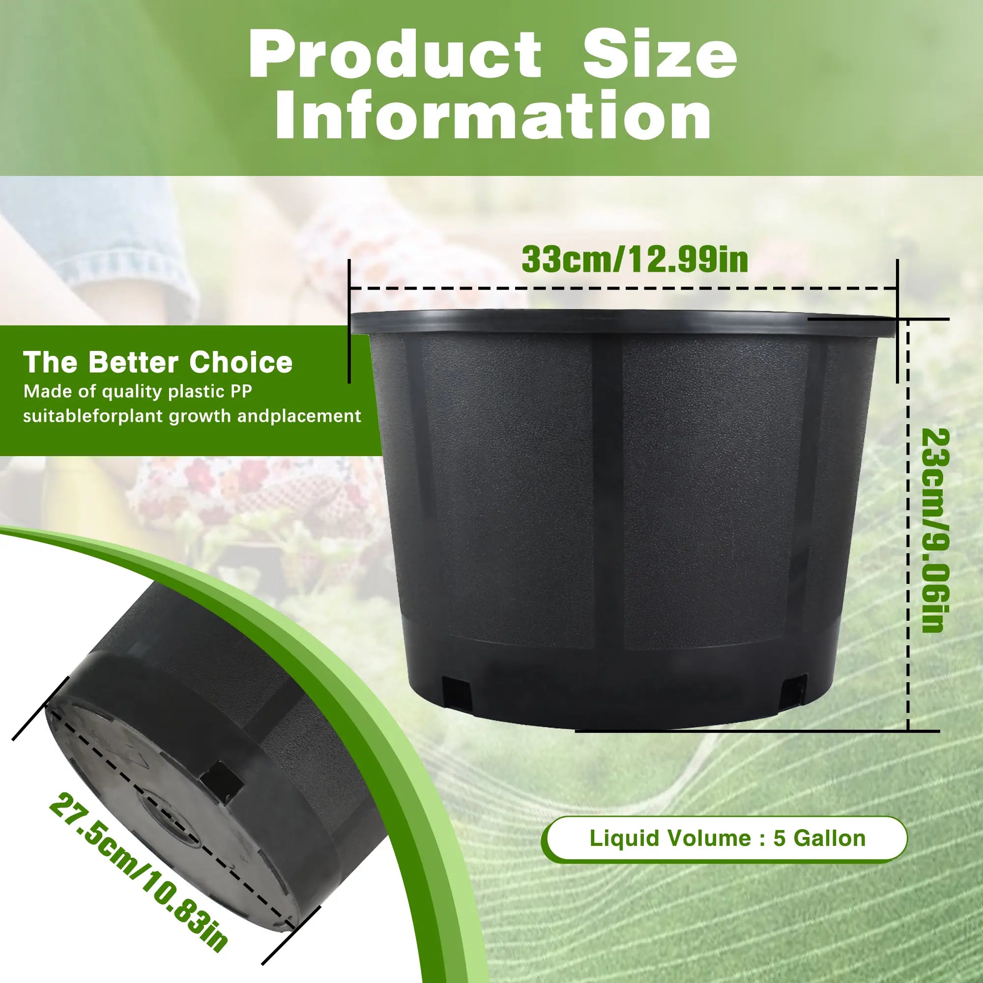 Injection-Molded Nursery Pots – Durable &Weatherproof 🪴⚫