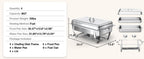 9QT Chafing Dish Set – Foldable Stainless Steel Buffet Warmer with Full or Multi-Size Pans