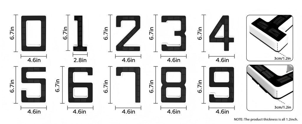 6.7" Solar‑Powered LED House Numbers – Waterproof, Self‑Illuminating 🏡✨