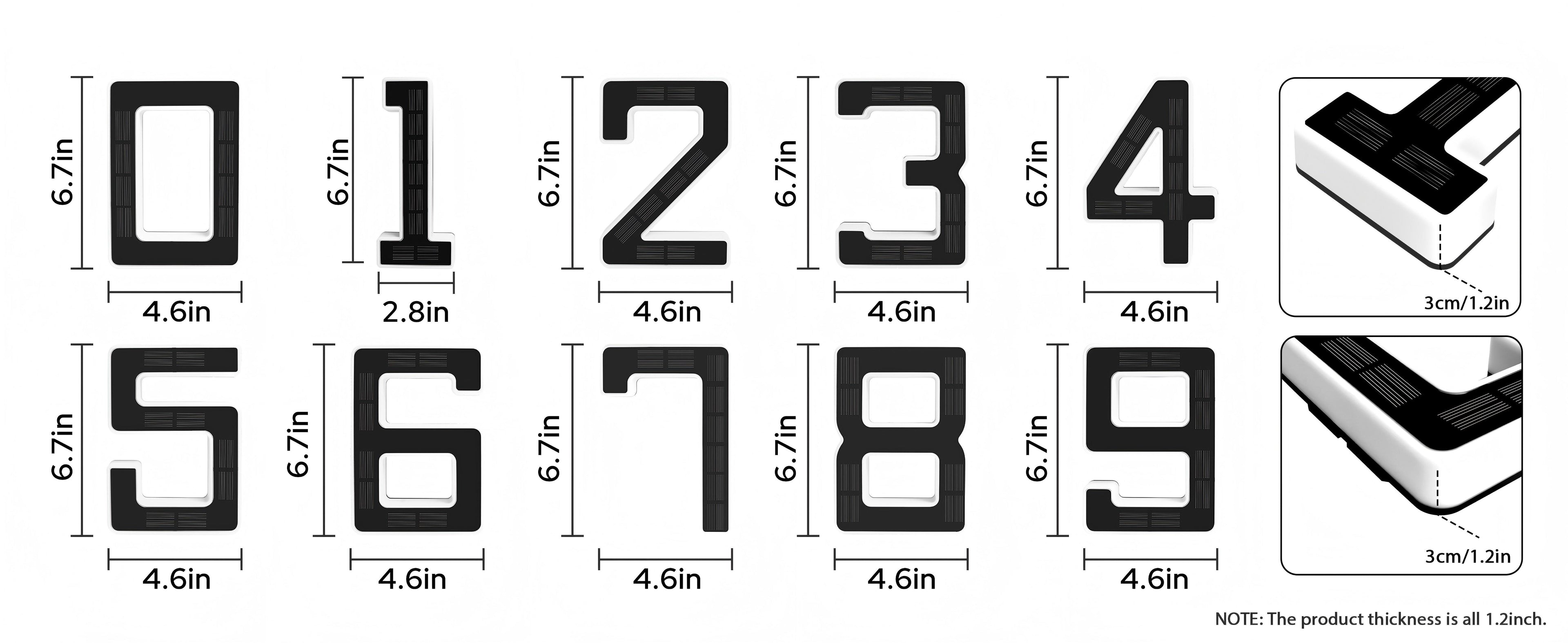 6.7" Solar‑Powered LED House Numbers – Waterproof, Self‑Illuminating 🏡✨