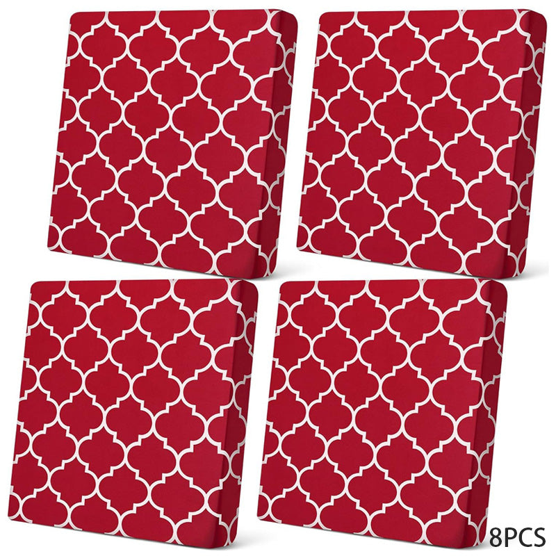 Stretch Patio Cushion Covers – Navy Trellis, Splash-Resistant 🛋️🌊
