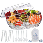 Ice Chilled Dip Bowl Set – 2‑Pack, Stainless Steel + Acrylic 🧊🥣