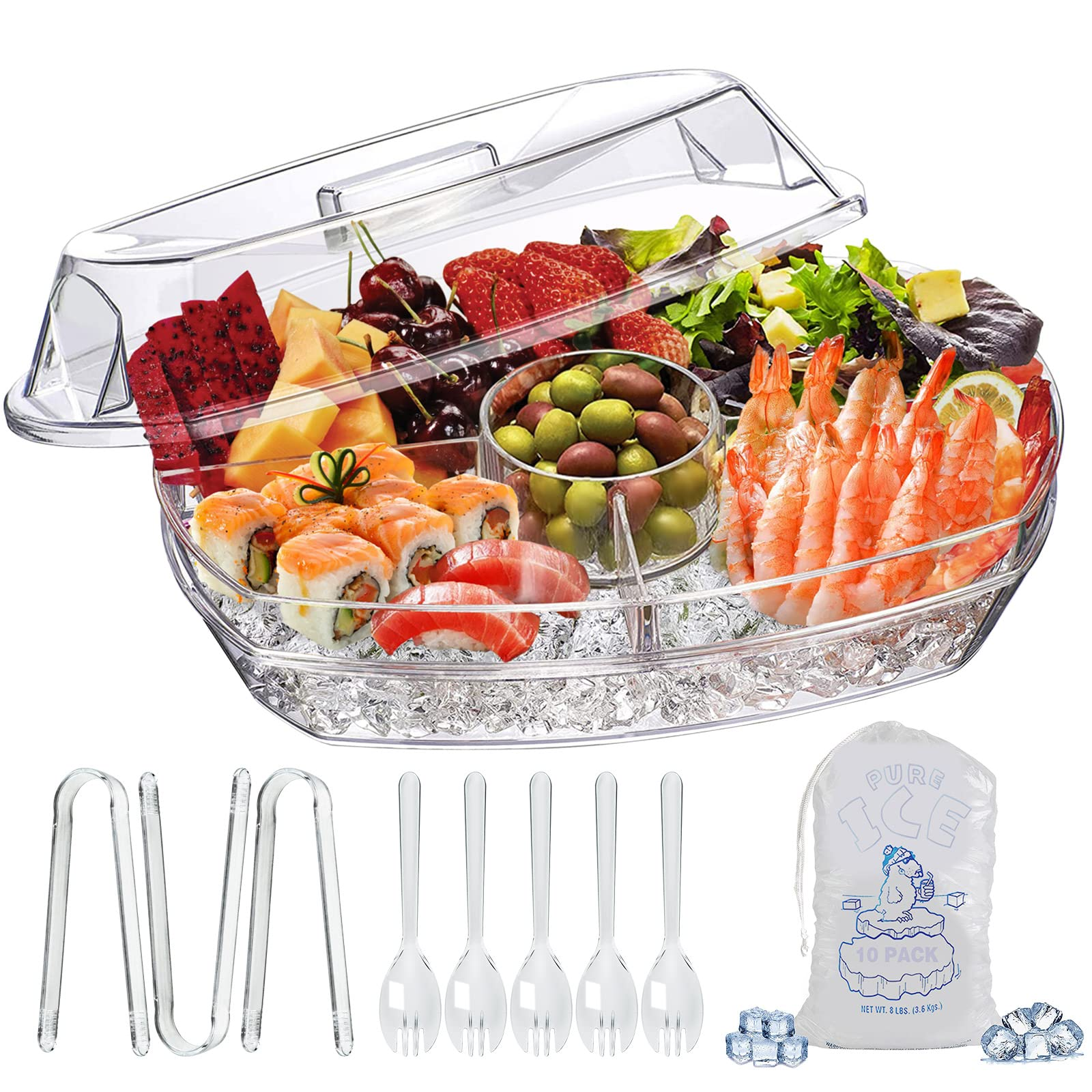 Ice Chilled Dip Bowl Set – 2‑Pack, Stainless Steel + Acrylic 🧊🥣