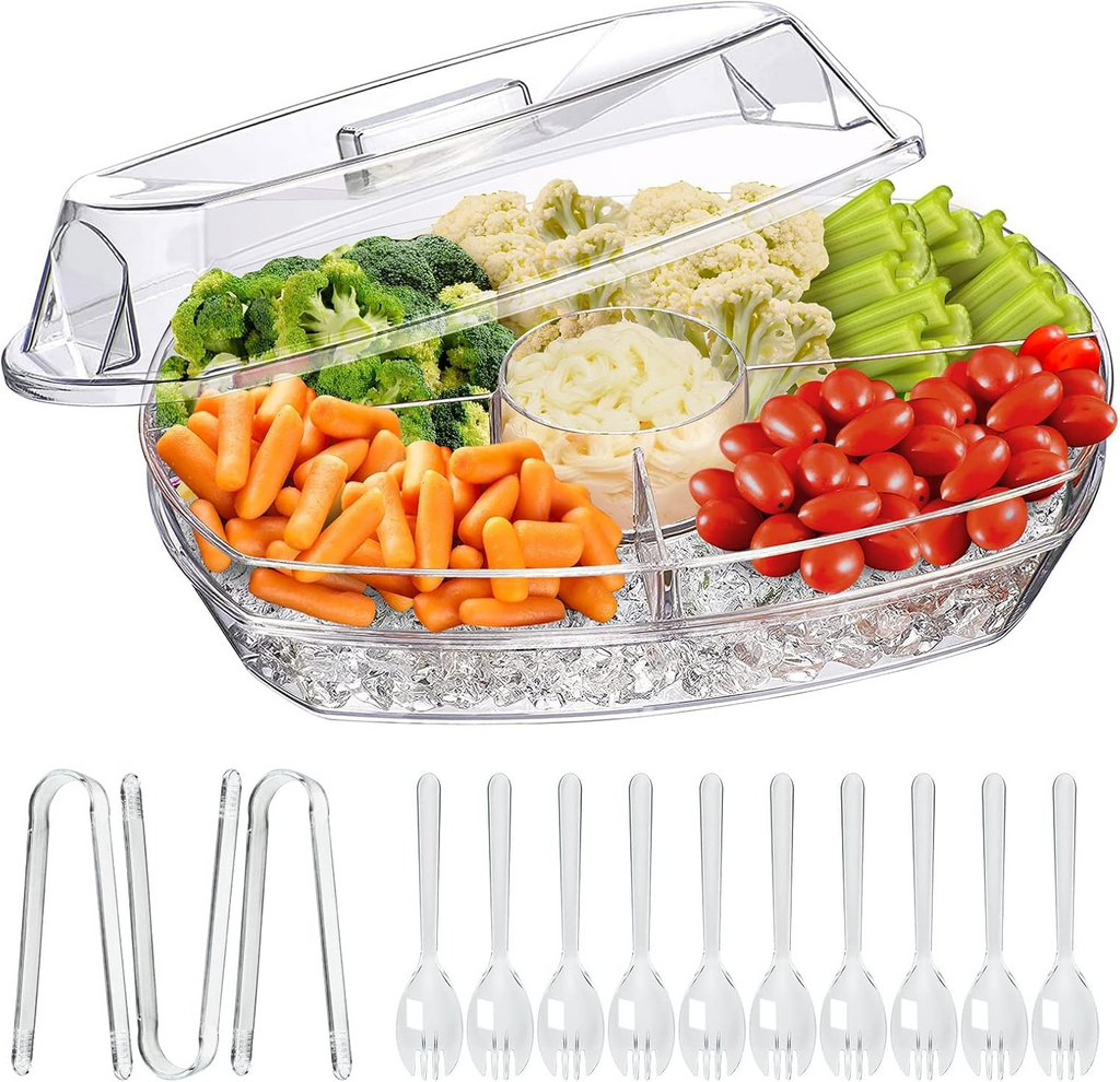 Ice Chilled Dip Bowl Set – 2‑Pack, Stainless Steel + Acrylic 🧊🥣