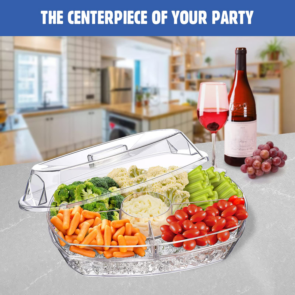 Ice Chilled Dip Bowl Set – 2‑Pack, Stainless Steel + Acrylic 🧊🥣