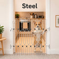 47" Steel Pet Gate – No-Drill 3M Adhesive, Fits Doors & Stairs 🐾🚪