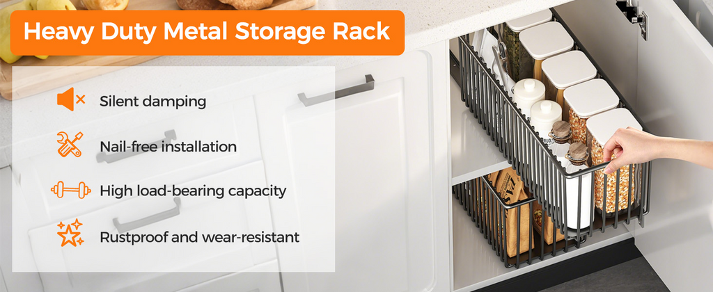 Under Sink Organizer with Sliding Drawer – 16" Deep Shelf 🚪🗂️