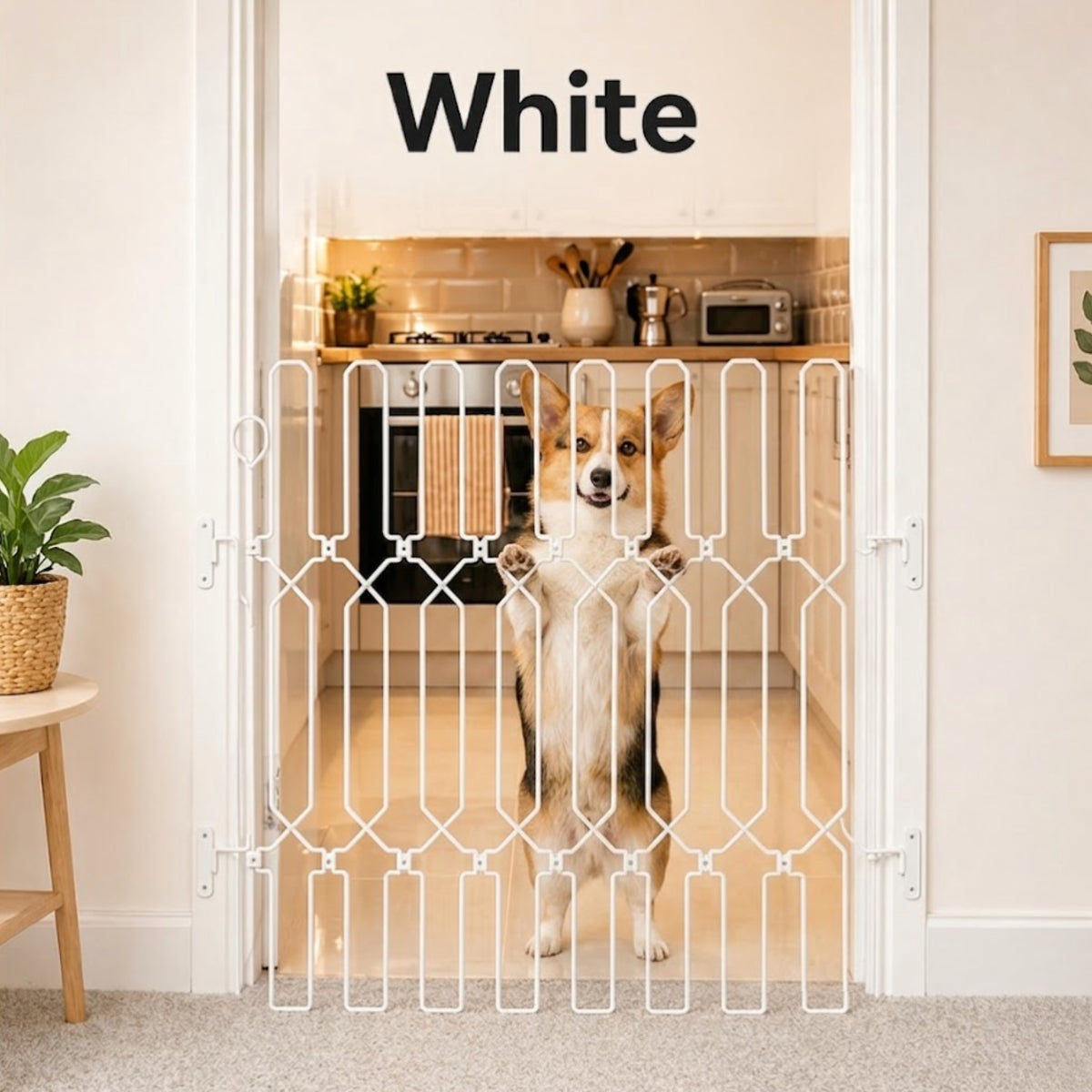 47" Steel Pet Gate – No-Drill 3M Adhesive, Fits Doors & Stairs 🐾🚪
