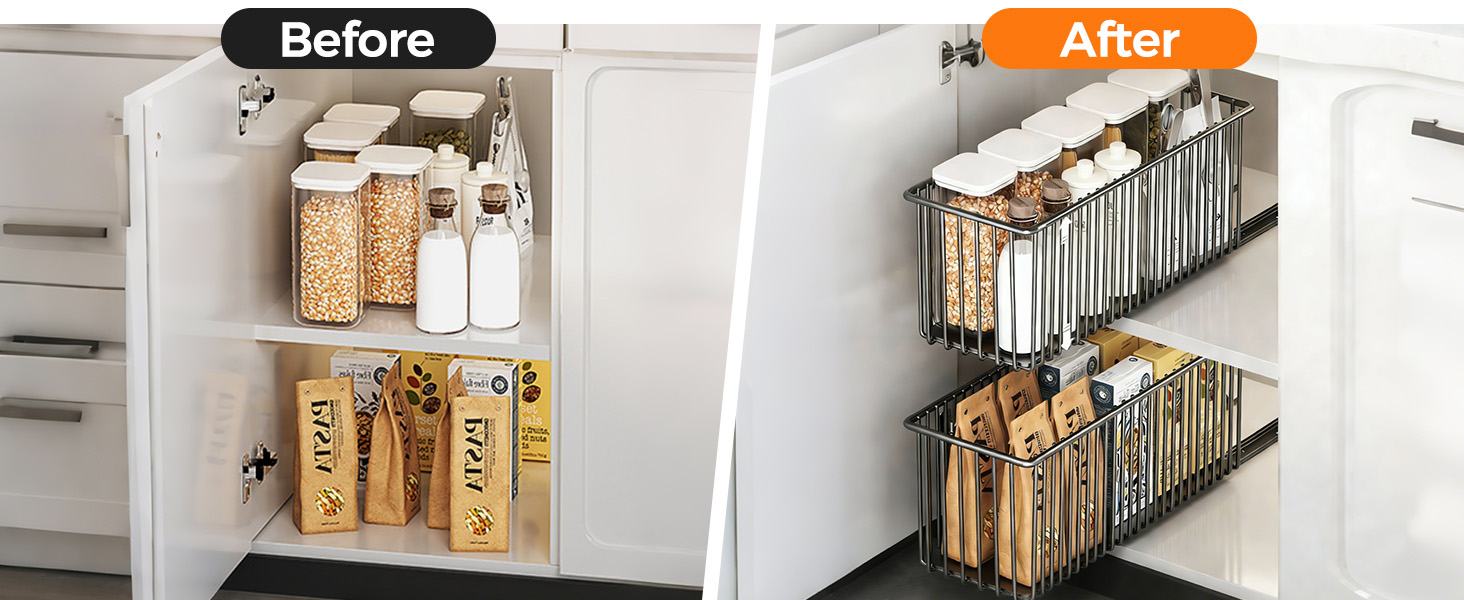 Under Sink Organizer with Sliding Drawer – 16" Deep Shelf 🚪🗂️