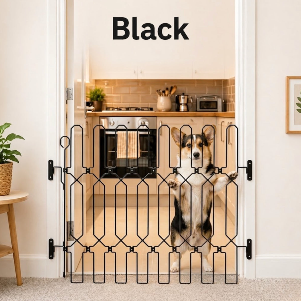 47" Steel Pet Gate – No-Drill 3M Adhesive, Fits Doors & Stairs 🐾🚪