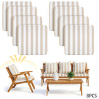 Stretch Patio Cushion Covers – Navy Trellis, Splash-Resistant 🛋️🌊