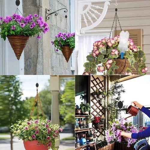 Retractable Pulley Plant Hanger – Easy Lift for 10kg Baskets 🌿🪂