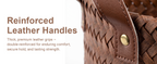 Handwoven Wicker Storage Baskets – Set of 4&8, Vegan Leather Handles 🧺