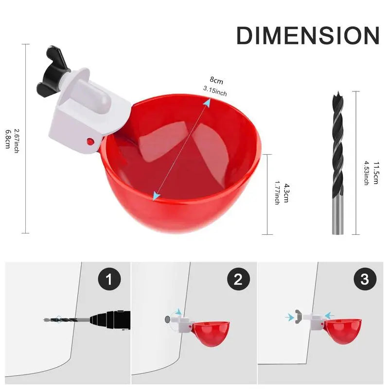 35& 50 pcs Automatic Poultry Waterer Cups – Gravity-Fed, Leak-Proof 🐔💧