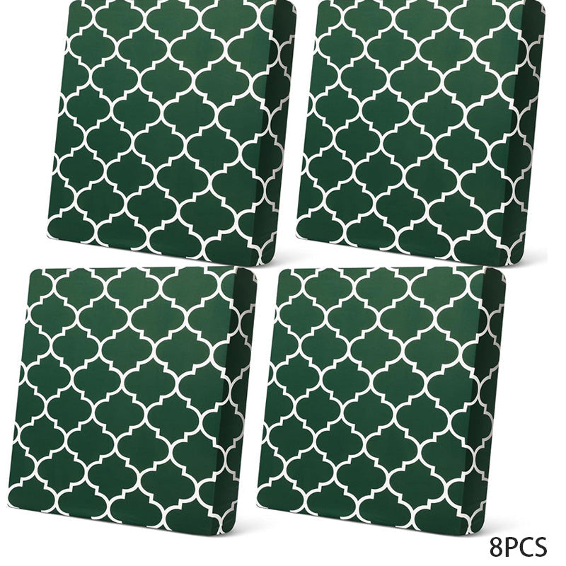 Stretch Patio Cushion Covers – Navy Trellis, Splash-Resistant 🛋️🌊