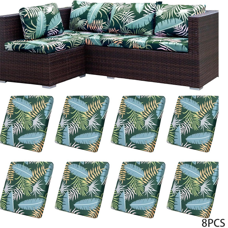 Stretch Patio Cushion Covers – Navy Trellis, Splash-Resistant 🛋️🌊