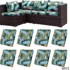 Stretch Patio Cushion Covers – Navy Trellis, Splash-Resistant 🛋️🌊