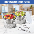 Ice Chilled Dip Bowl Set – 2‑Pack, Stainless Steel + Acrylic 🧊🥣
