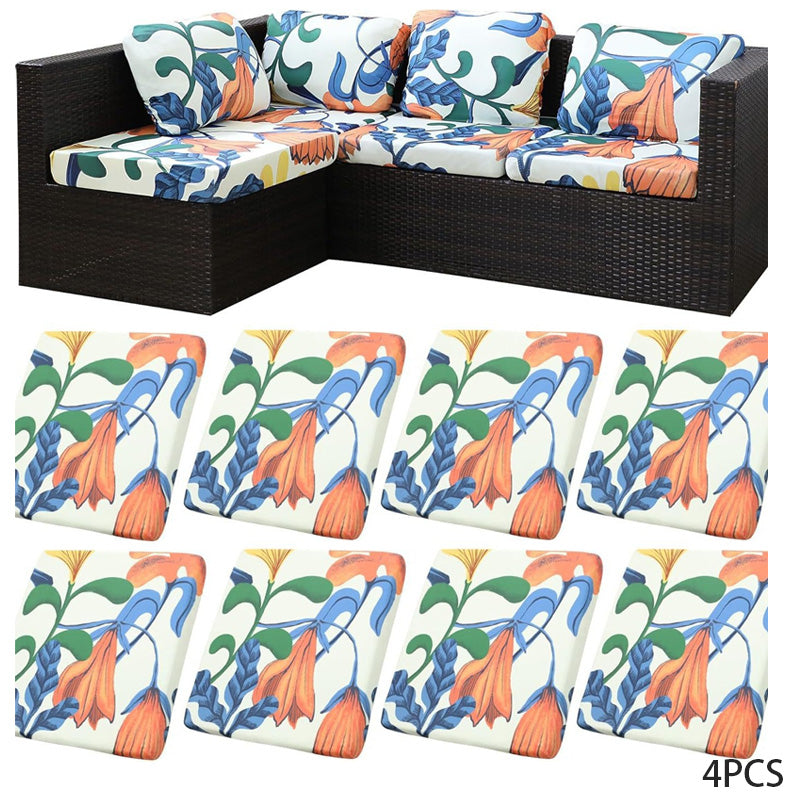Stretch Patio Cushion Covers – Navy Trellis, Splash-Resistant 🛋️🌊