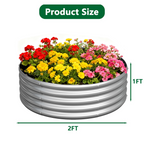 Galvanized Raised Garden Bed – Round Metal Planter Box for Vegetables, Flowers & Fruits