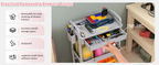 4-Tier Rolling Utility Cart – Lockable Wheels, Removable Drawer, Multi-Room Organizer