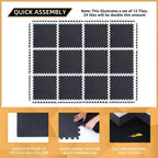 Extra-Thick EVA Foam Floor Tiles – 12″ &24″ Interlocking Mats 🧘🟦