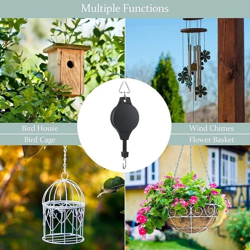 Retractable Pulley Plant Hanger – Easy Lift for 10kg Baskets 🌿🪂
