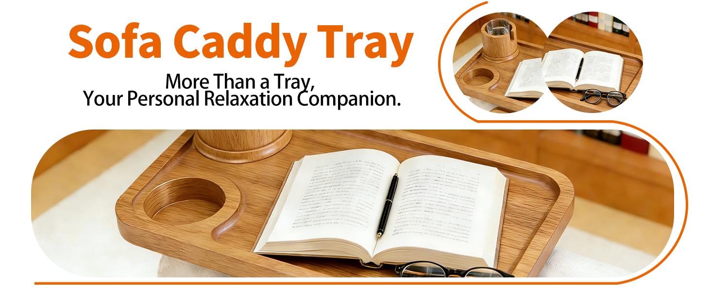 3-in-1 Acacia Wood Couch Arm Tray – Clip-On TV Tray &amp; Cup Holder 🛋️🥫