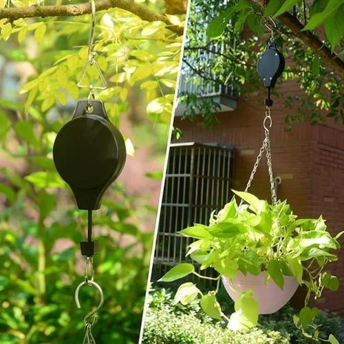 Retractable Pulley Plant Hanger – Easy Lift for 10kg Baskets 🌿🪂
